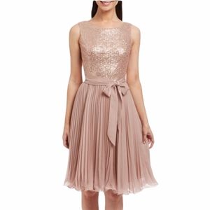 S.L.Fashions Pink Belted Dress